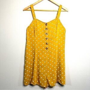 American Eagle Outfitters Women’s Medium yellow & white polka dot jumper 243B5